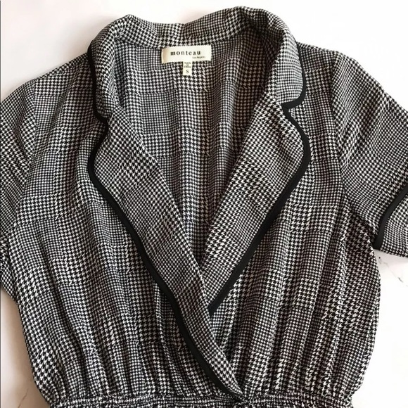 Monteau Los Angeles Pattern Collared Dress Sz Sm - Picture 2 of 7